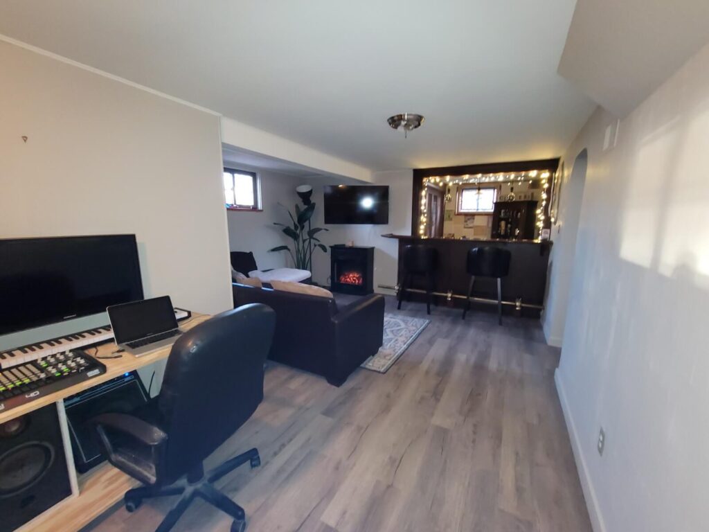 family room remodel after