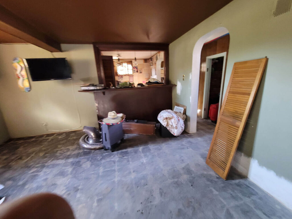 family room remodel before